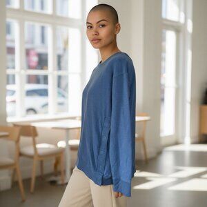 Modern Soul Women Slub French Terry Sweatshirt with Snap Detail Size S‎ Small